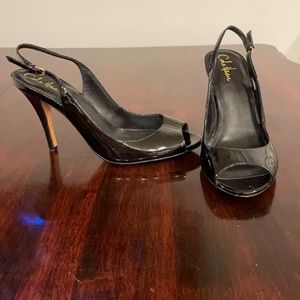 Cole Hann, women’s black slingback, pumps.